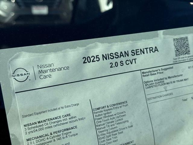 new 2025 Nissan Sentra car, priced at $21,603