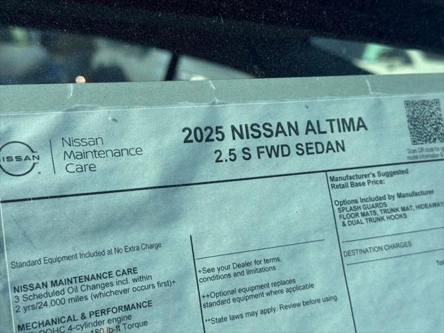 new 2025 Nissan Altima car, priced at $25,823