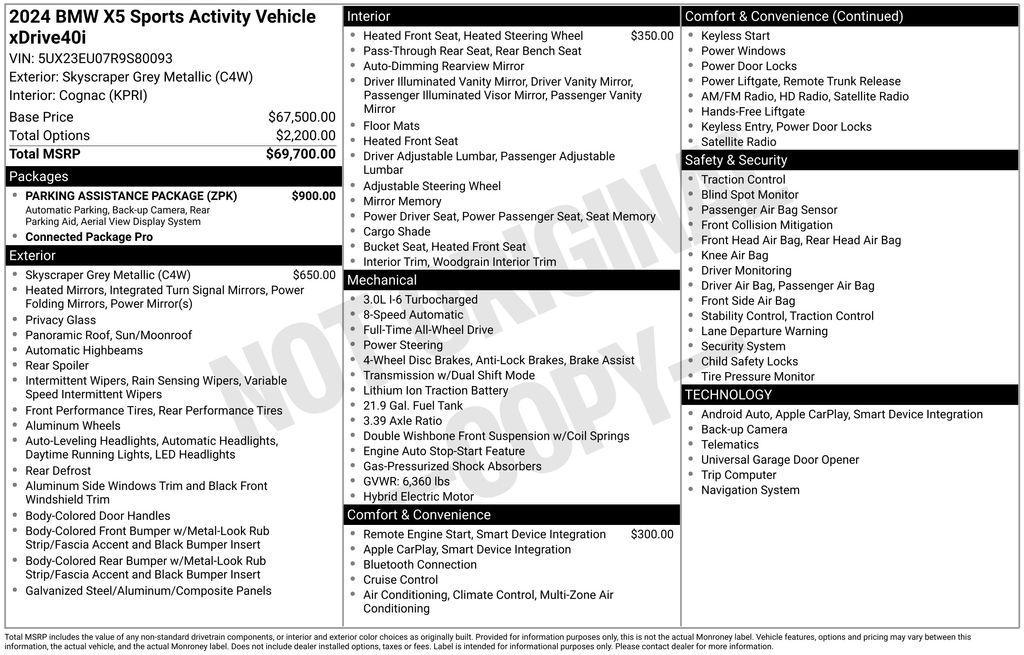 used 2024 BMW X5 car, priced at $50,995
