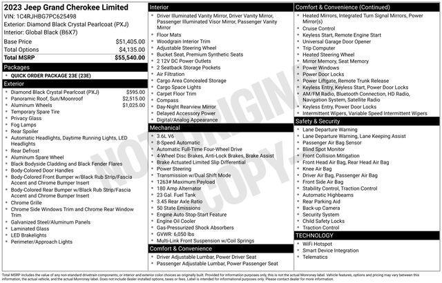 used 2023 Jeep Grand Cherokee car, priced at $34,406