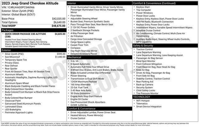 used 2023 Jeep Grand Cherokee car, priced at $32,498