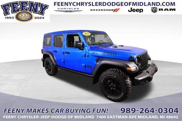 used 2021 Jeep Wrangler Unlimited car, priced at $32,568