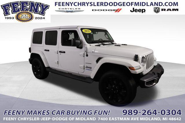 used 2021 Jeep Wrangler Unlimited 4xe car, priced at $30,000