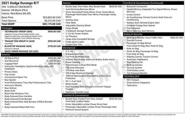used 2021 Dodge Durango car, priced at $32,930