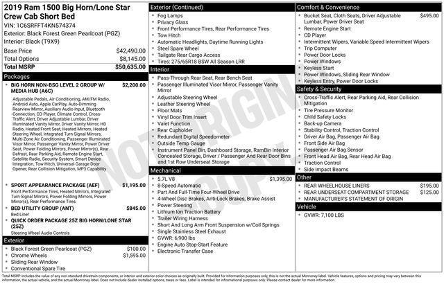 used 2019 Ram 1500 car, priced at $24,948