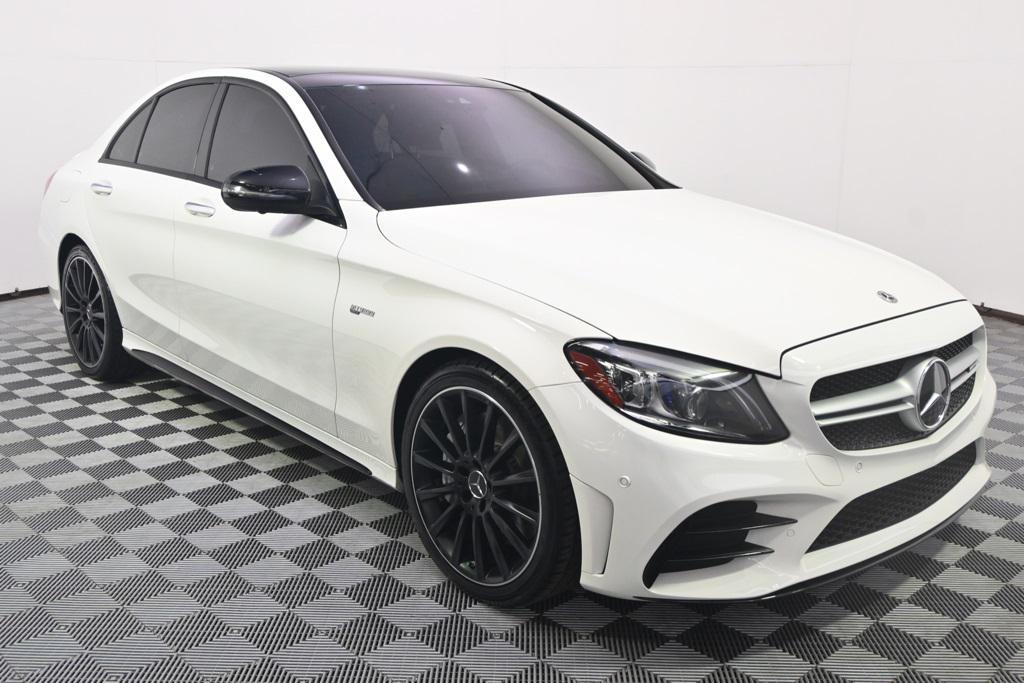 used 2021 Mercedes-Benz AMG C 43 car, priced at $35,999
