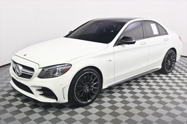 used 2021 Mercedes-Benz AMG C 43 car, priced at $38,999