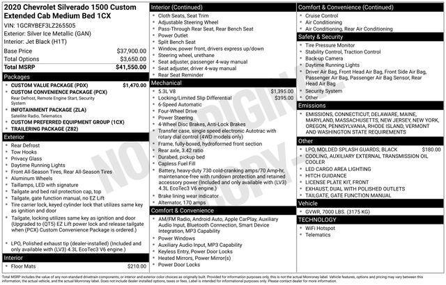 used 2020 Chevrolet Silverado 1500 car, priced at $28,797