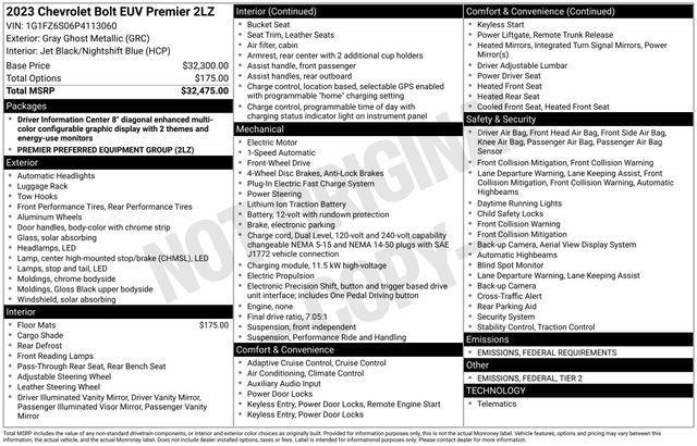 used 2023 Chevrolet Bolt EUV car, priced at $22,992