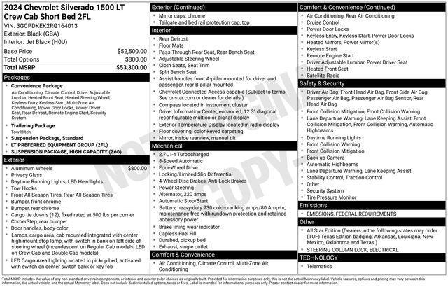 used 2024 Chevrolet Silverado 1500 car, priced at $37,350