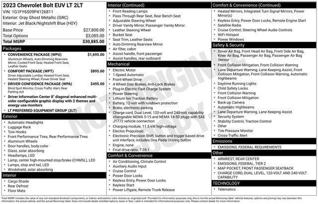 used 2023 Chevrolet Bolt EUV car, priced at $20,403