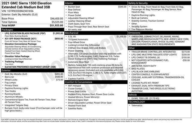 used 2021 GMC Sierra 1500 car, priced at $34,670