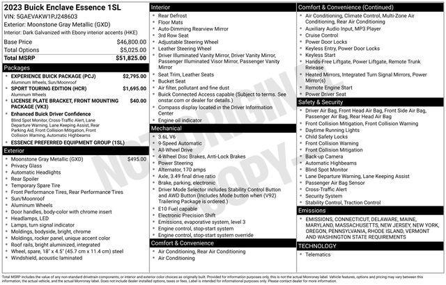 used 2023 Buick Enclave car, priced at $32,479