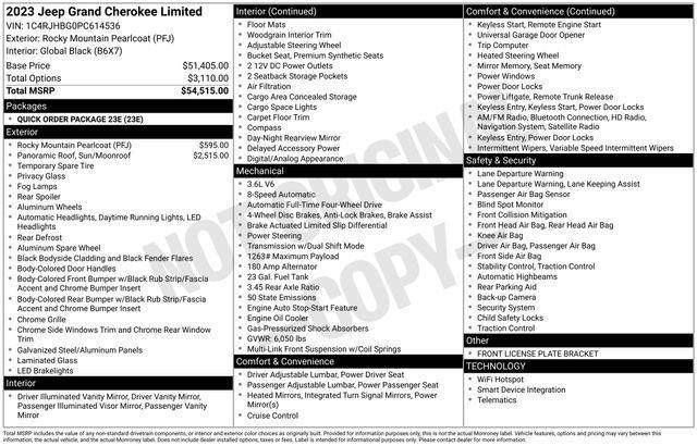 used 2023 Jeep Grand Cherokee car, priced at $31,256