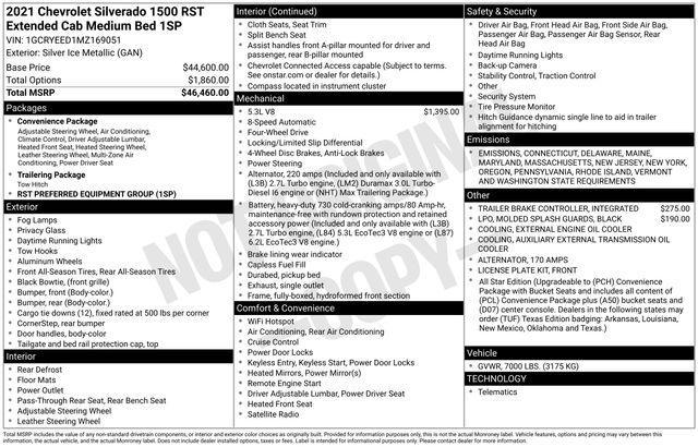 used 2021 Chevrolet Silverado 1500 car, priced at $33,475