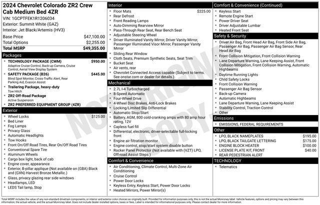 used 2024 Chevrolet Colorado car, priced at $45,364