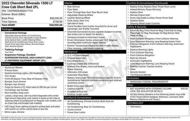 used 2022 Chevrolet Silverado 1500 car, priced at $34,748