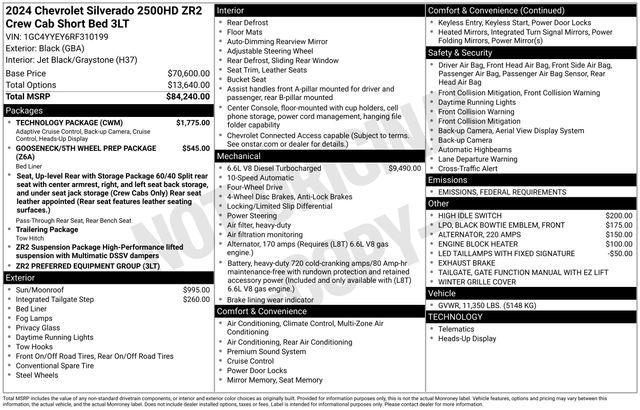 used 2024 Chevrolet Silverado 2500 car, priced at $75,506