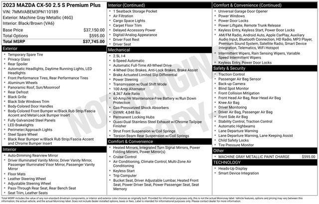 used 2023 Mazda CX-50 car, priced at $27,727