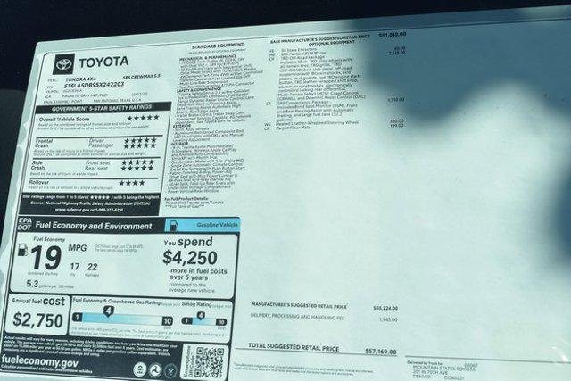 new 2025 Toyota Tundra car, priced at $56,169