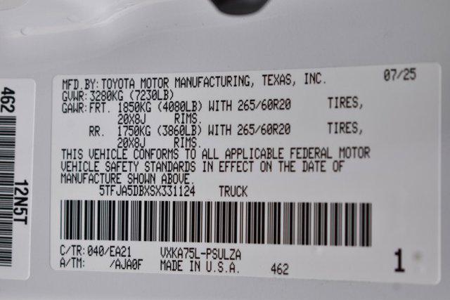 new 2025 Toyota Tundra car, priced at $59,232