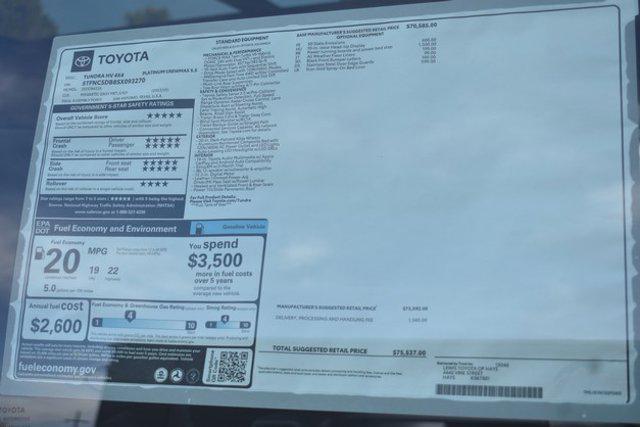new 2025 Toyota Tundra Hybrid car, priced at $71,601