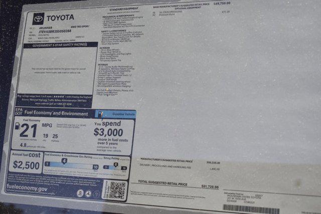 new 2025 Toyota 4Runner car, priced at $48,811