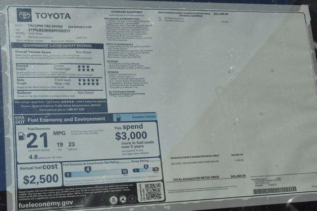 new 2025 Toyota Tacoma car, priced at $43,221