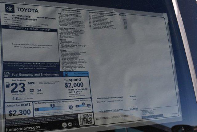 new 2025 Toyota 4Runner car, priced at $62,001