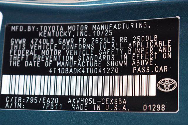 new 2026 Toyota Camry car, priced at $32,901