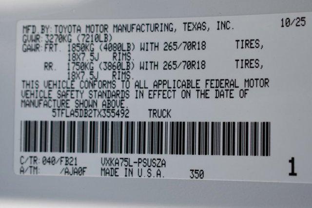 new 2026 Toyota Tundra car, priced at $54,751