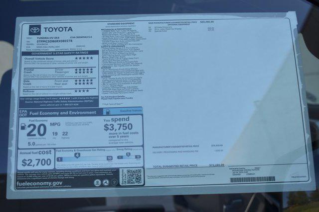 new 2024 Toyota Tundra Hybrid car, priced at $68,521