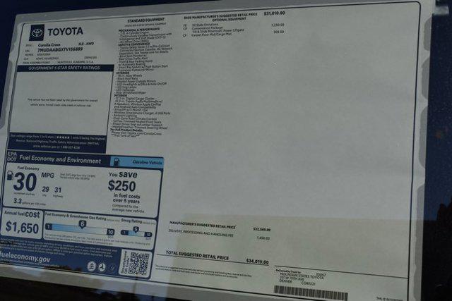 new 2026 Toyota Corolla Cross car, priced at $33,021