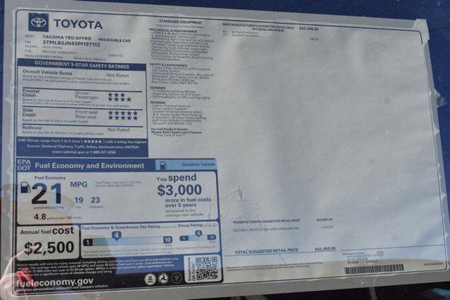 new 2025 Toyota Tacoma car, priced at $43,221