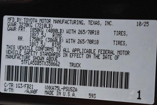 new 2026 Toyota Tundra car, priced at $54,751