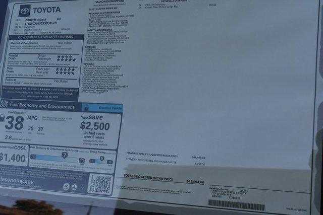 new 2025 Toyota Crown Signia car, priced at $43,361