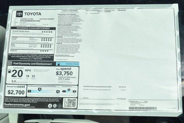 new 2024 Toyota Tundra Hybrid car, priced at $76,554