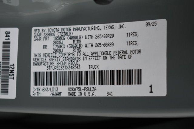 new 2026 Toyota Tundra car, priced at $59,761