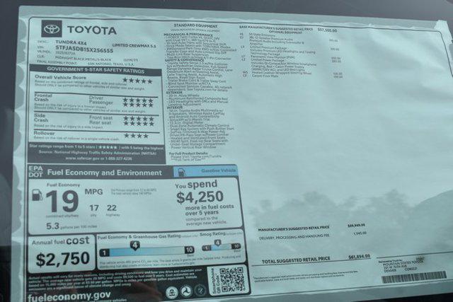 new 2025 Toyota Tundra car, priced at $59,905