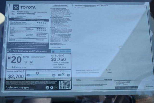 new 2024 Toyota Tundra Hybrid car, priced at $76,555