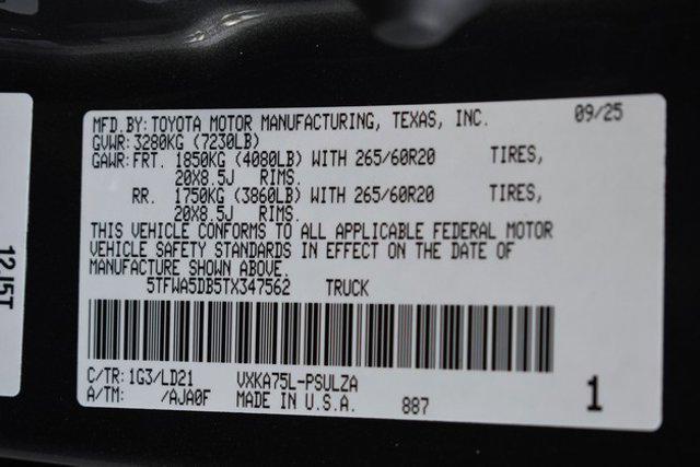 new 2026 Toyota Tundra car, priced at $62,861