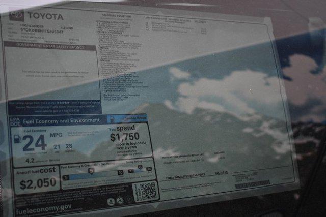 new 2026 Toyota Highlander car, priced at $48,361