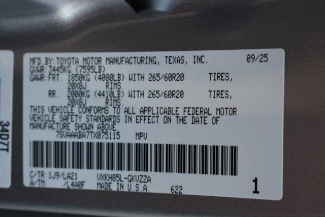 new 2026 Toyota Sequoia car, priced at $83,111