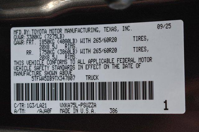 new 2026 Toyota Tundra car, priced at $69,331