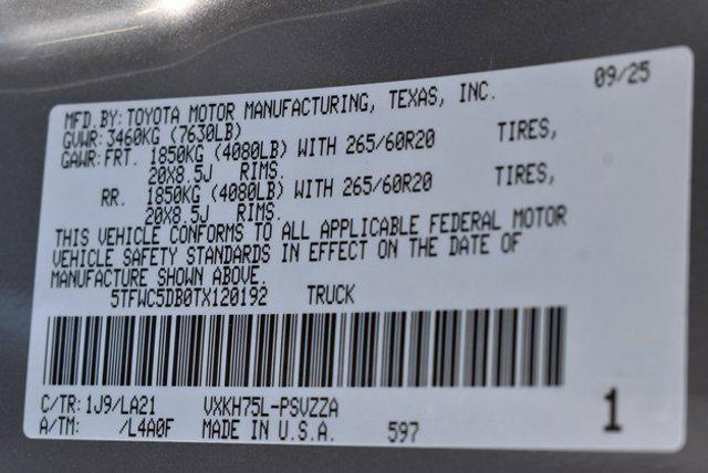 new 2026 Toyota Tundra Hybrid car, priced at $72,121