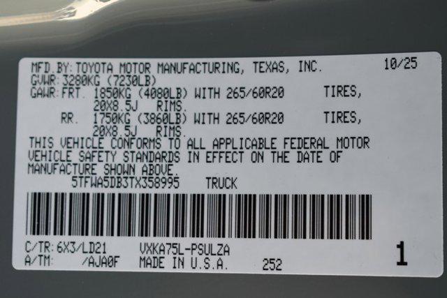 new 2026 Toyota Tundra car, priced at $62,101