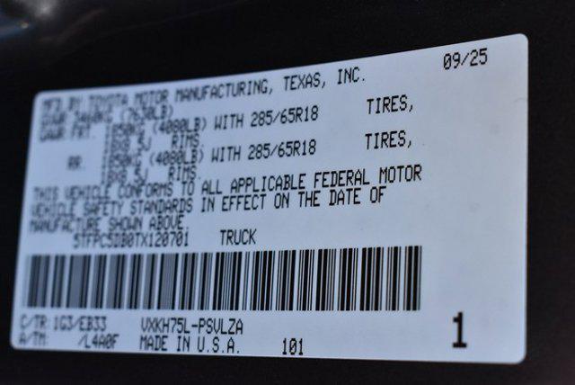 new 2026 Toyota Tundra Hybrid car, priced at $74,651