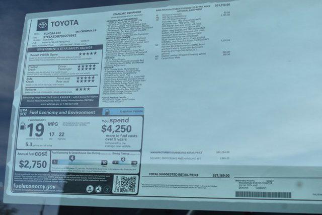 new 2025 Toyota Tundra car, priced at $55,171