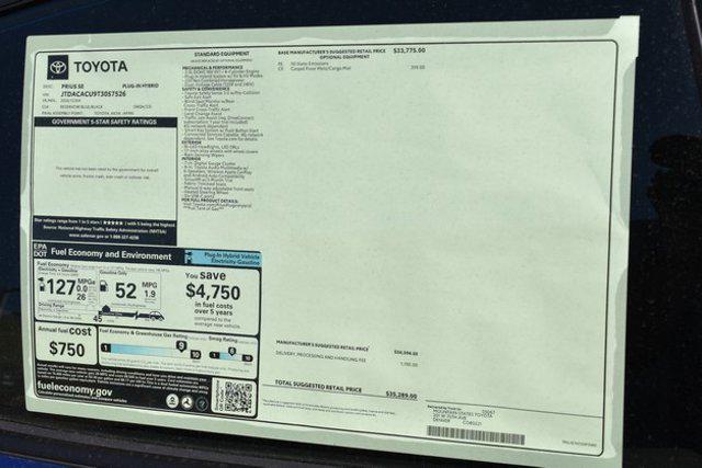 new 2026 Toyota Prius Plug-In Hybrid car, priced at $34,681