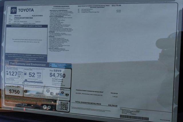 new 2026 Toyota Prius Plug-In Hybrid car, priced at $35,101